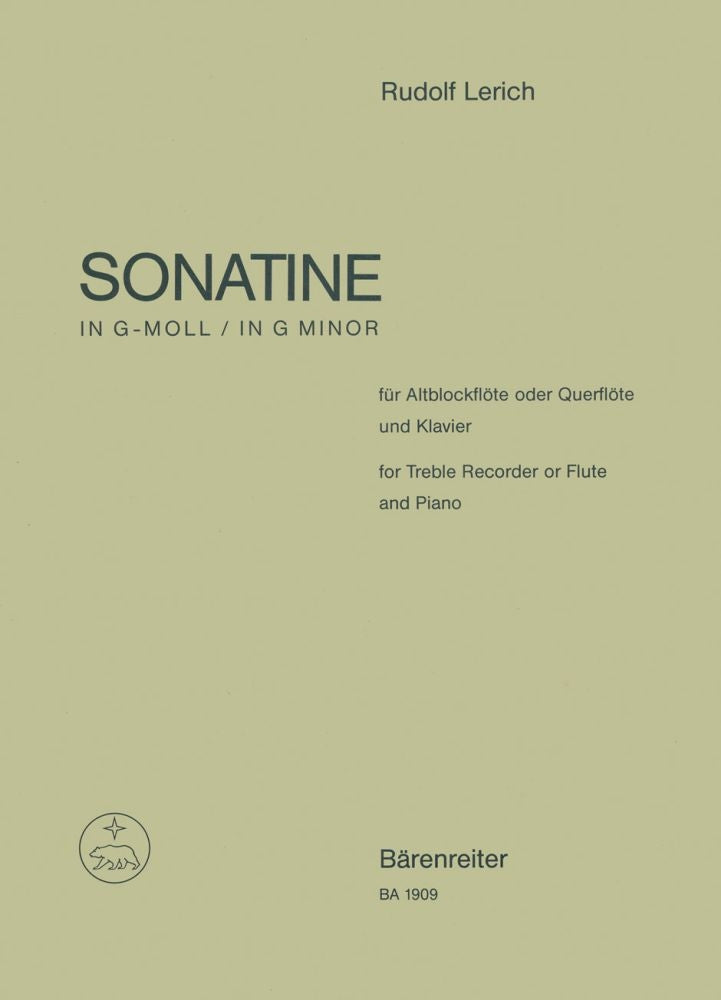 Sonatine For Altblockflöte oder Querflöte und Klavier
