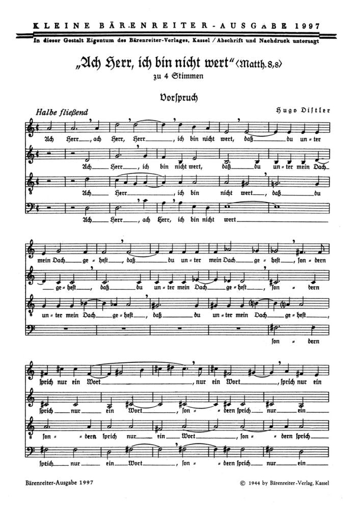 Ach Herr, ich bin nicht wert (1937)