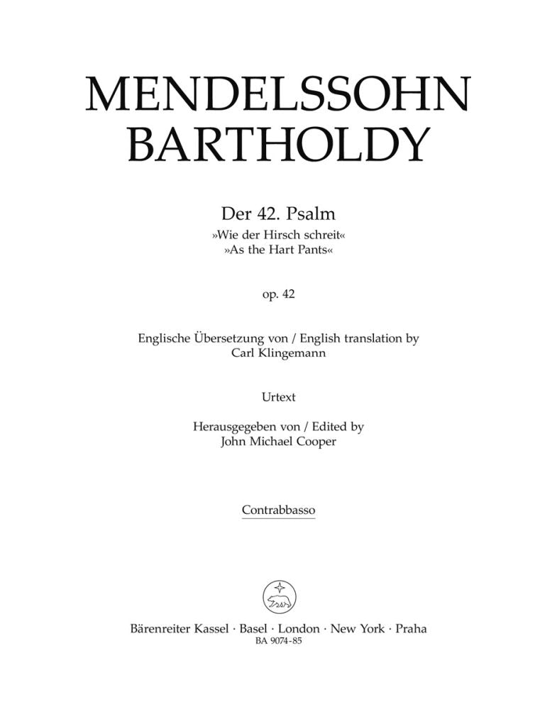Mendelssohn: Der 42. Psalm Wie der Hirsch schreit (Kontrabas)