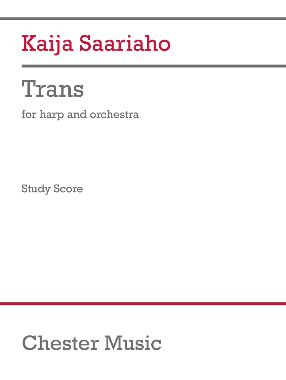 Saariaho: Trans (Orchestra and Harp Solo)