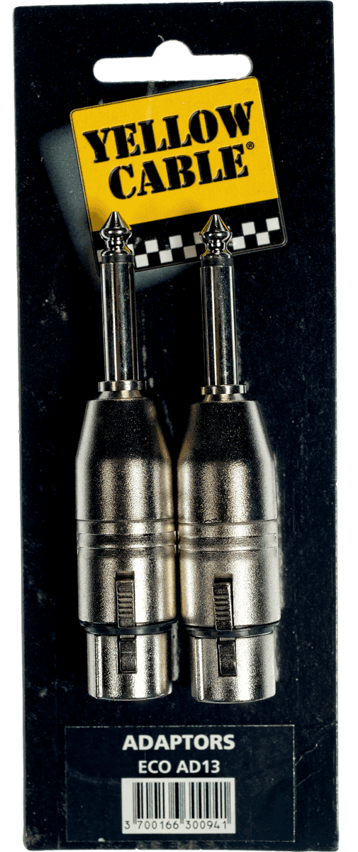 Yellow Cable ECO AD13 Jack male mono 6,35 mm naar XLR femaleale