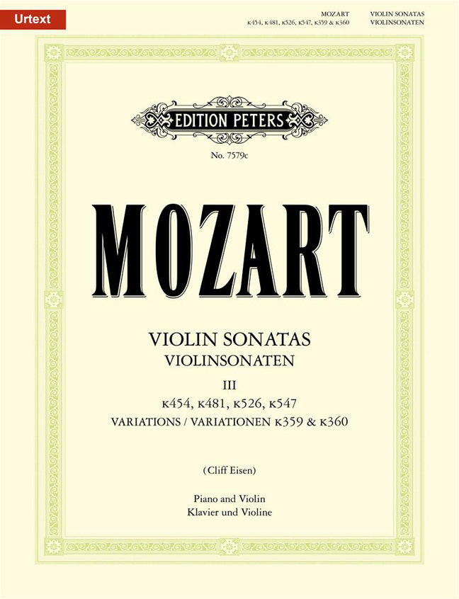Mozart: Sonaten Band 3 (Urtext) (Viool, Piano)