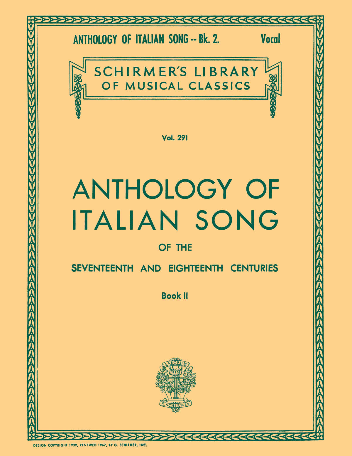Marchesi: Anthology of Italian Song of the 17th-18th Cent.