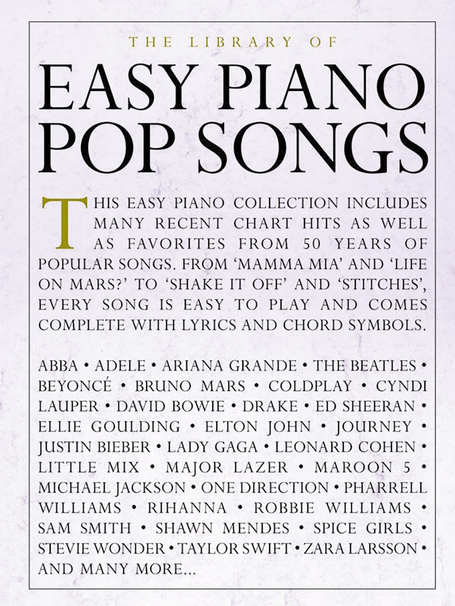 The Library Of Easy Piano Pop Songs afbeelding 2
