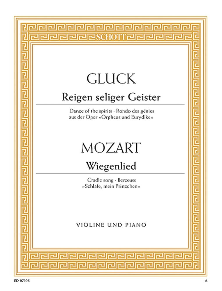 Flies: Reigen seliger Geister / Wiegenlied (Mozart zugeschrieben) (Viool, Piano)