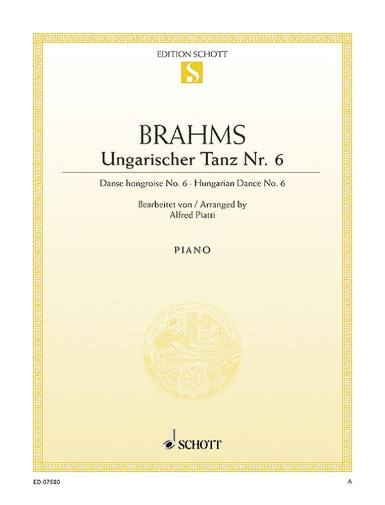 Johannes Brahms: Ungarischer Tanz Nr. 6 C-Dur (Cello, Piano)