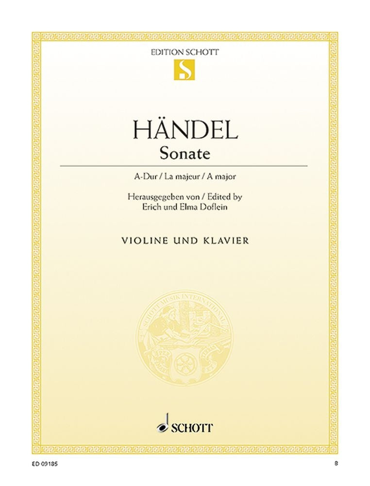 Händel: Sonate A-Dur A-Dur (Viool, Piano) afbeelding 2