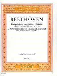 Ludwig van Beethoven: Drei Variationen über ein irisches Volkslied Es-Dur / Sechs Variationen über ein österreichisches Volkslied C-Dur op. 105/4 und 3 (Piano) afbeelding 2