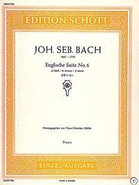 Johann Sebastian Bach: Englische Suite No. 6 d-Moll d-Moll (Piano) afbeelding 2