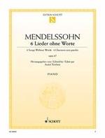 Felix Mendelssohn Bartholdy: 6 Lieder ohne Worte op. 67 (Piano)