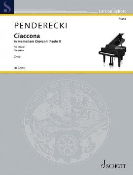 Krzysztof Penderecki: Ciaccona - In memoriam Giovanni Paolo II (Piano)