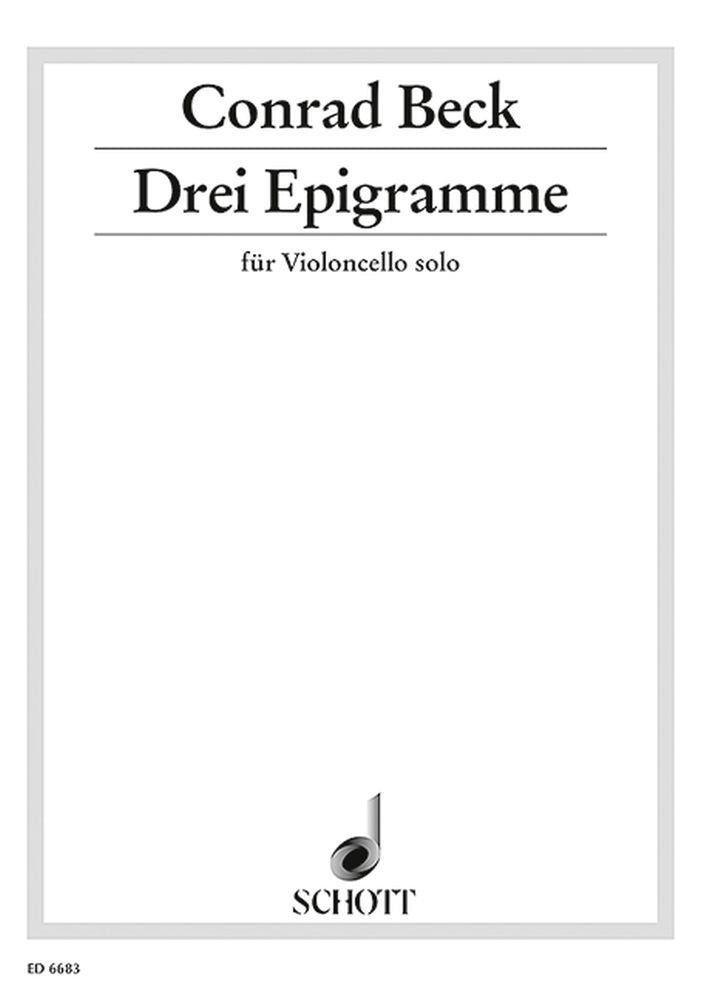 Conrad Beck: 3 Epigramme (Cello)