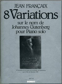 Jean Françaix: Acht Variationen (Piano)