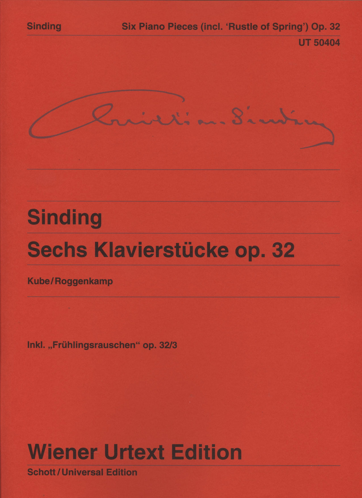 Sinding: Six Piano Pieces op. 32 (Piano)