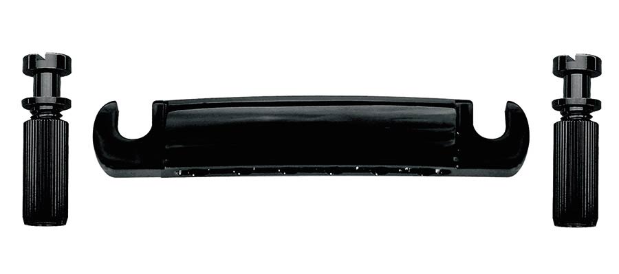 Boston T-70-B LP-model gitaarstaartstuk met studs en ankers zwart