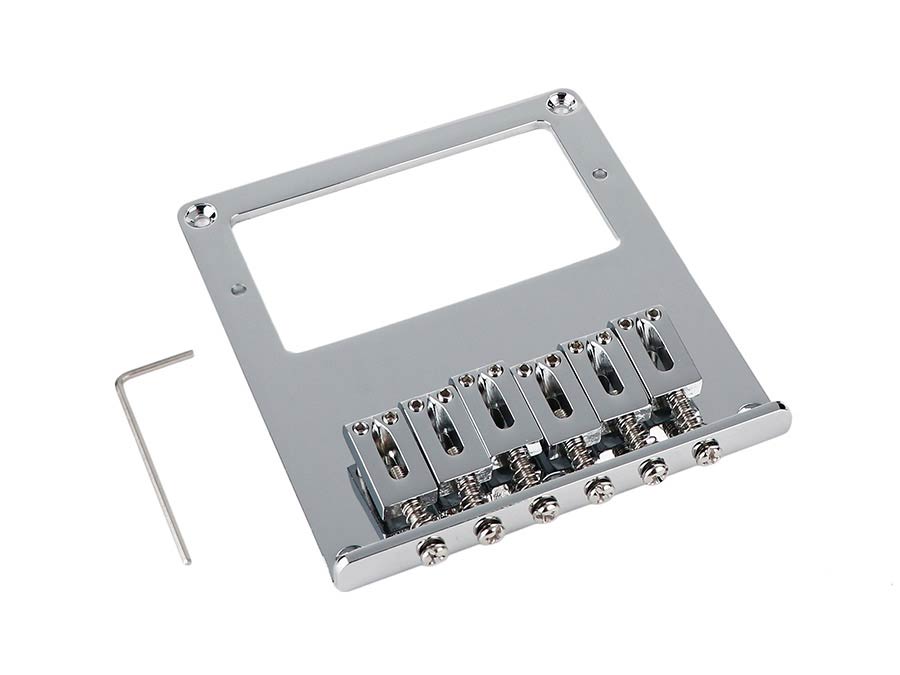 Boston T-68-C Teaser humbucker-brug met blokzadels chroom