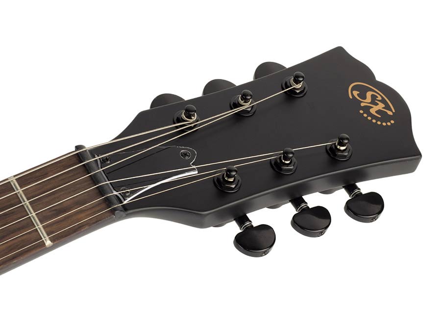 SX EE3S-BK Studio Single-Cut Electric Guitar (Matte Black)
