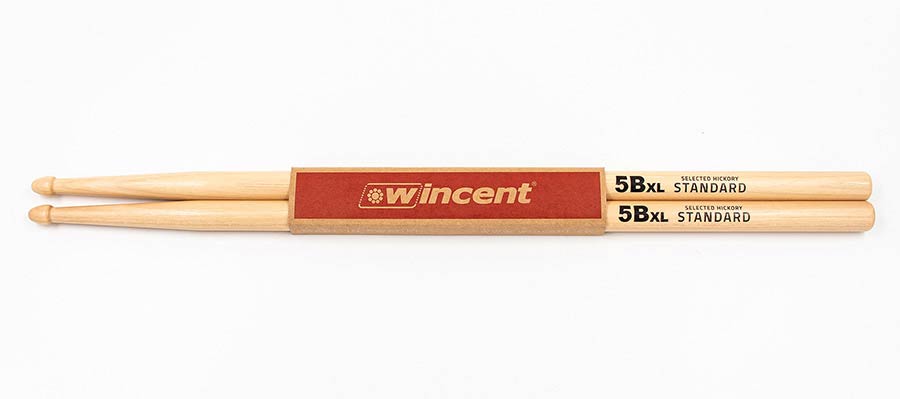 Wincent W-5BXL 5B XL Hickory Drumsticks – 420 x 15 mm