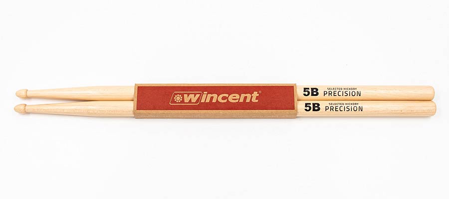 Wincent W-5BP 5B Precision Hickory Drumsticks – 406 x 15 mm