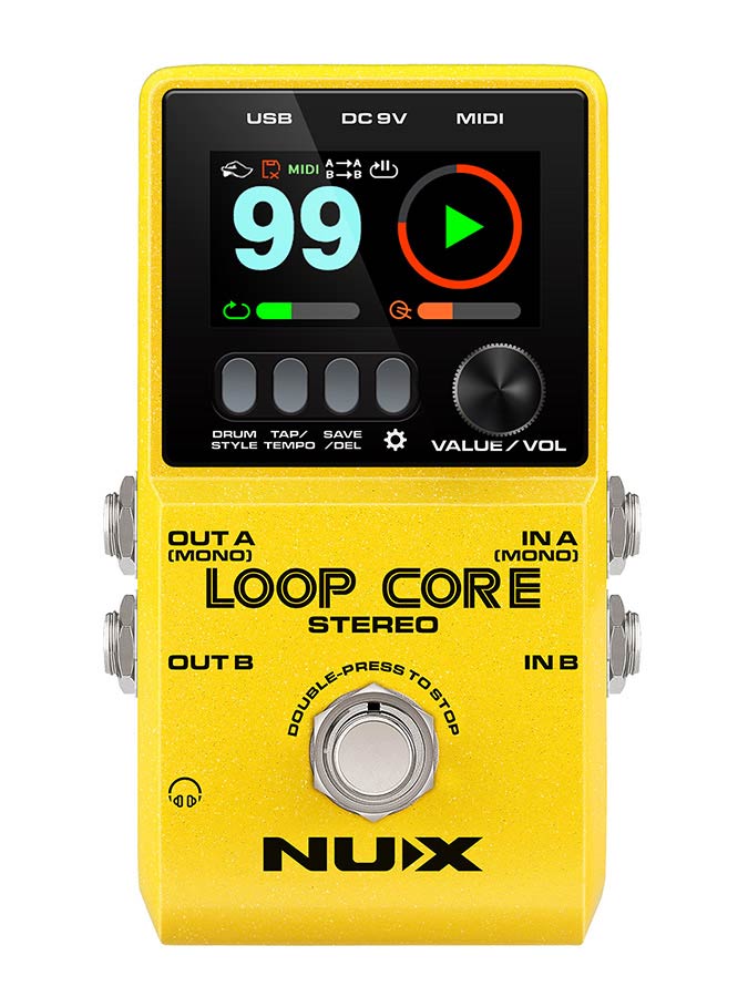 NUX LOOPCST Loop Core Stereo Digital Looper Pedal