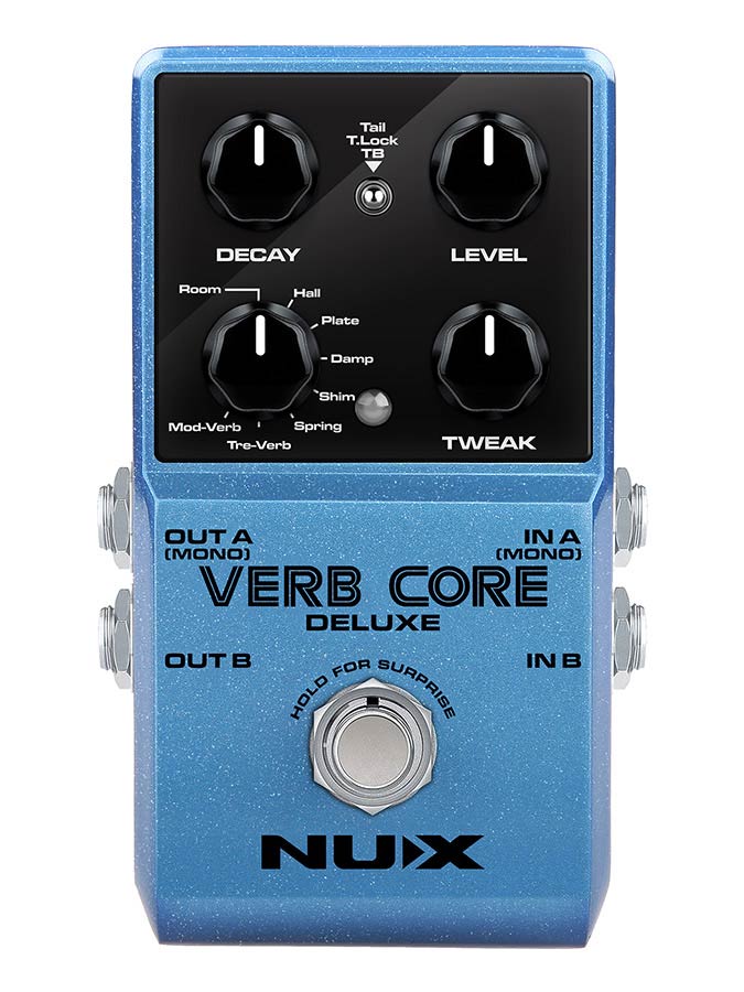 NUX Verb Core Deluxe Reverb Pedal with 8 Reverb Effects and Stereo