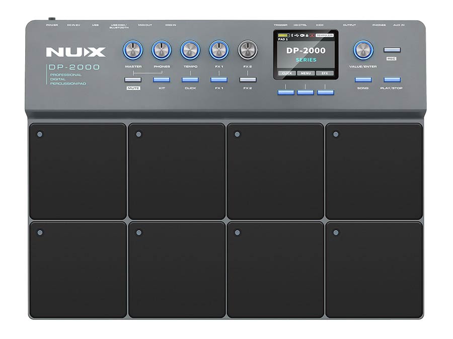 NUX DP-2000 Digital Percussion Pad with 8 Velocity-Sensitive Pads and USB