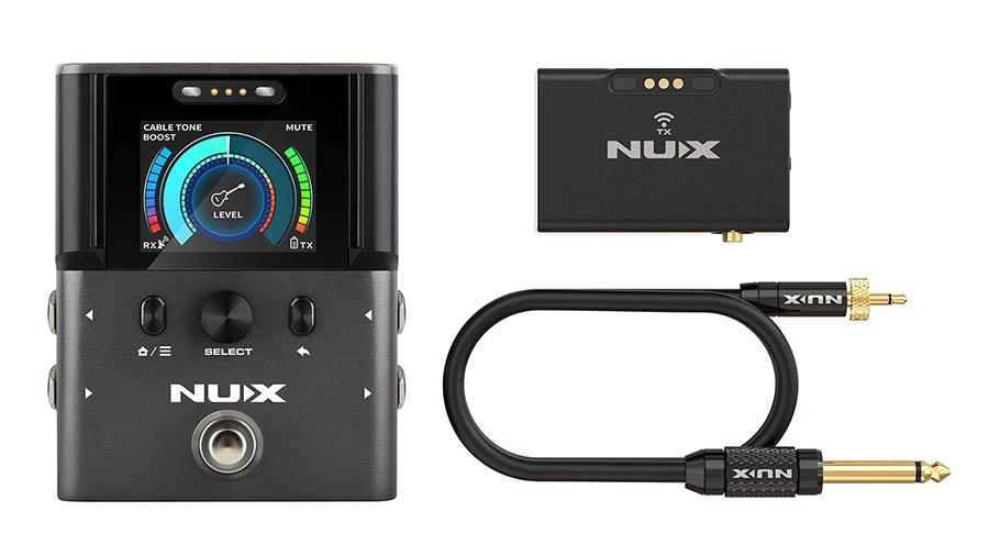 NUX B-8 professional 2.4 GHz wireless guitar system with DI, tuner and boost