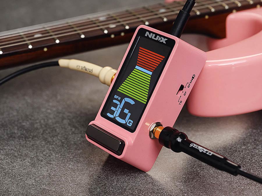 NUX NTU-3MK2PK Flow Tune MKII Tuner Pedal for Guitar and Bass (Pink)