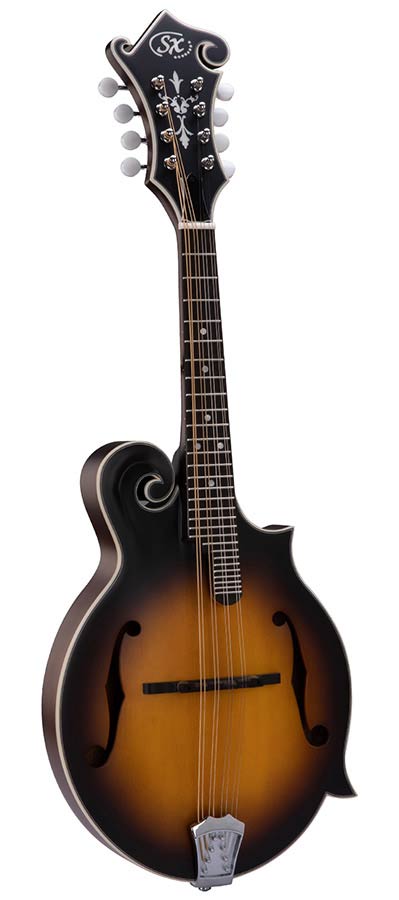 SX SMF840VS F-Style Mandolin all solid vintage sunburst with gigbag