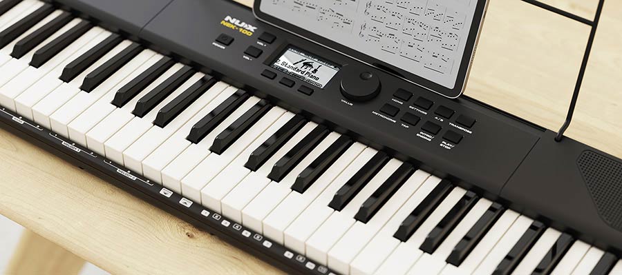 NUX NEK-100 Portable Keyboard with 61 Touch-Sensitive Keys
