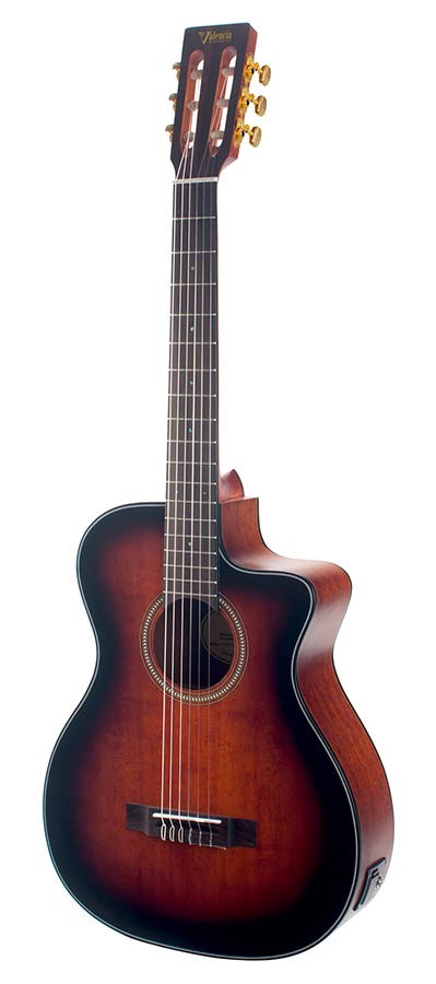 Valencia VA434CECSB Electro-acoustic nylon-string auditorium guitar 4/4 – Classic Sunburst