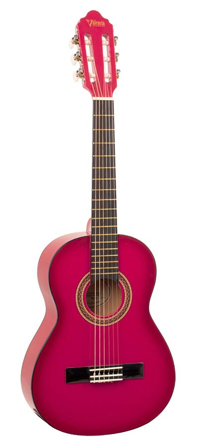 Valencia VC102PKS Classical Guitar 1/2 – Pink Sunburst