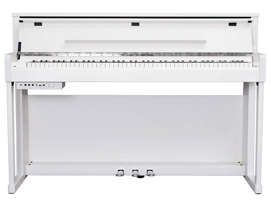 Medeli UP605/WH digital piano with wooden G3PW keyboard – white satin