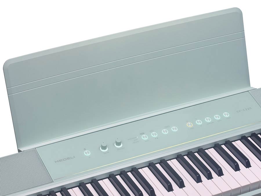 Medeli - SP-C220/GN - digital compact stage piano, 88 keys 3-sensor hammer action, biamped 2 x 13W + 2 x 7W, green