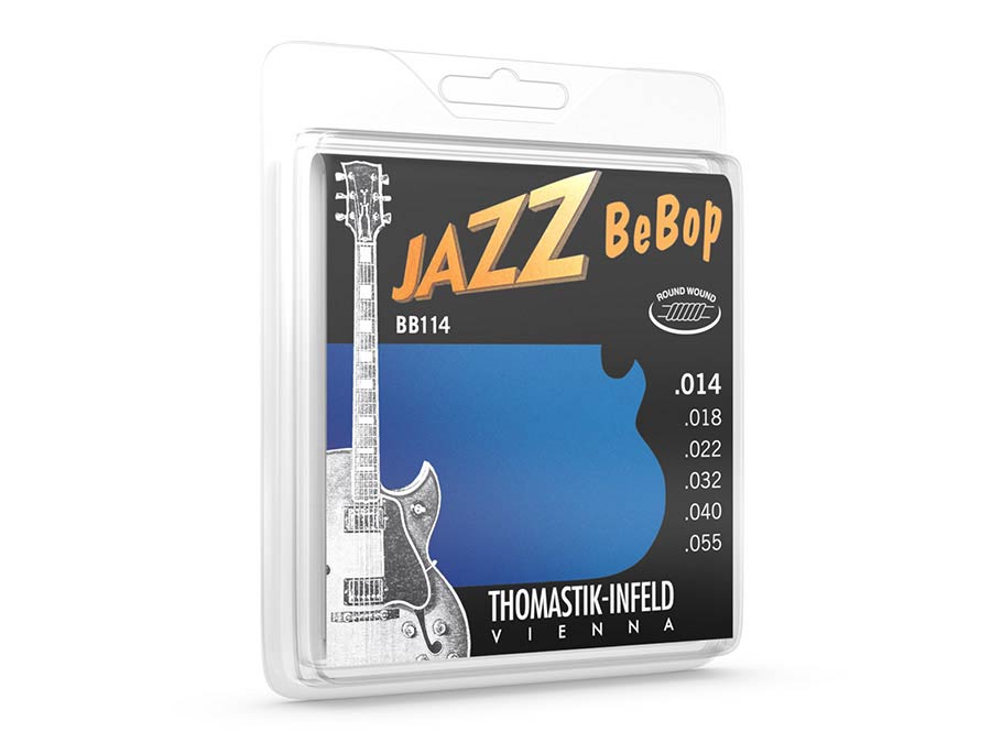 Thomastik-Infeld THBB-114 snarenset voor elektrische gitaar nickel rond omwonden, 014-018-022-032-040-055