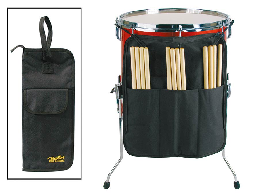 drumstick bag, with accessory pocket and floor tom mounting hooks