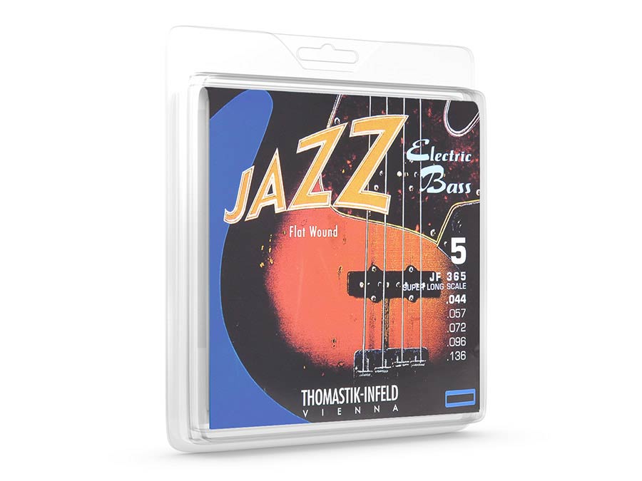 Thomastik-Infeld THJF-365 snarenset 5-snarige basgitaar, super longscale, nickel vlak omwonden, 044-057-072-096-136