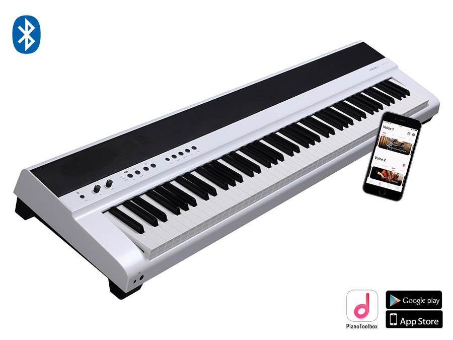 digital stage piano, 88 keys hammer action (GAS-II), 2 x 20 W, with Bluetooth, white