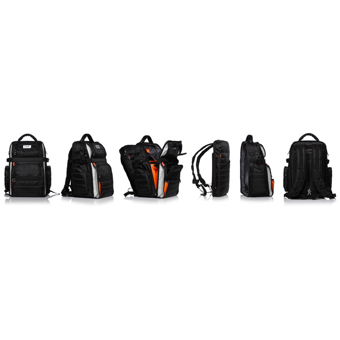 Mono - MREFXFLYBLK - lichtgewicht design ruime BackPack voor DJ en gear met afritsbare 17" laptop bag