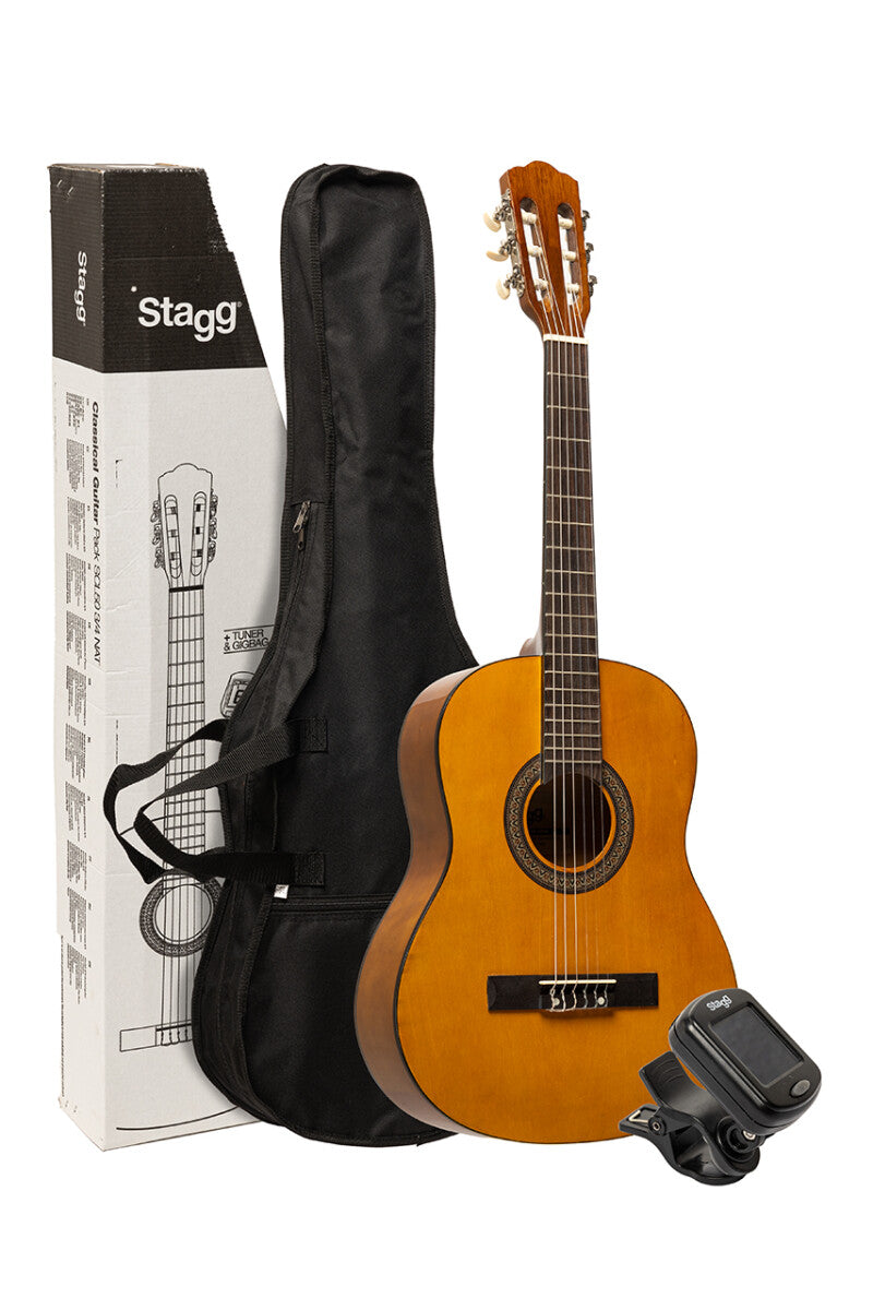 Stagg SCL50 NAT PACK klassieke gitaar naturel