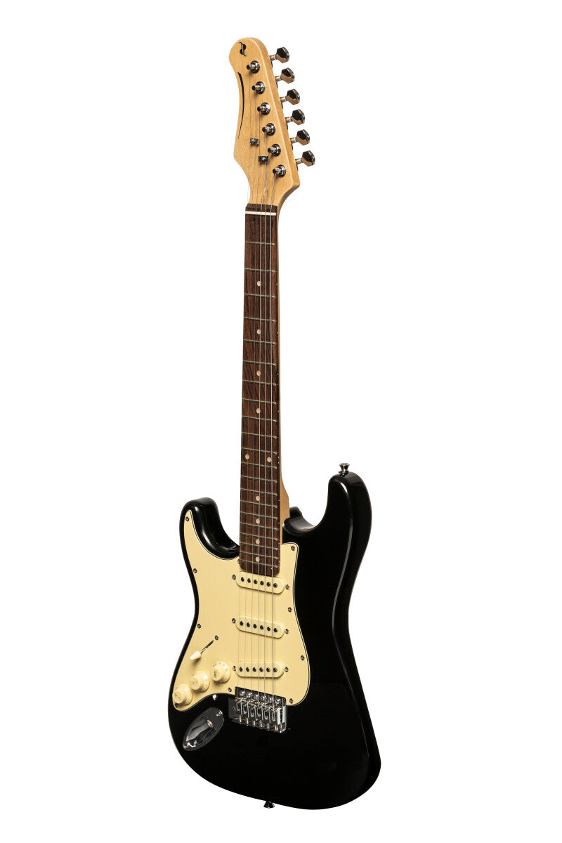 Stagg SES-30 BK 3/4LH S-style elektrische gitaar 3/4-formaat linkshandig Feature: Linkshandig model