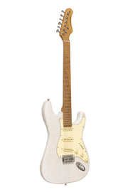Stagg SES-55 WHB S-style elektrische gitaar See through White Blonde, glanzend