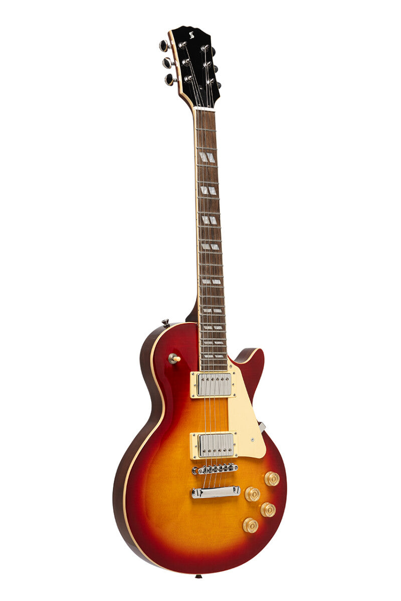 Stagg SEL-DLX DC BST elektrische gitaar Dark Cherry Burst