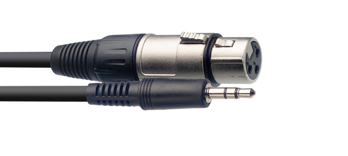 Stagg SAC1MPSBXF audiokabel XLR/mini-jack (v/m), 1 m