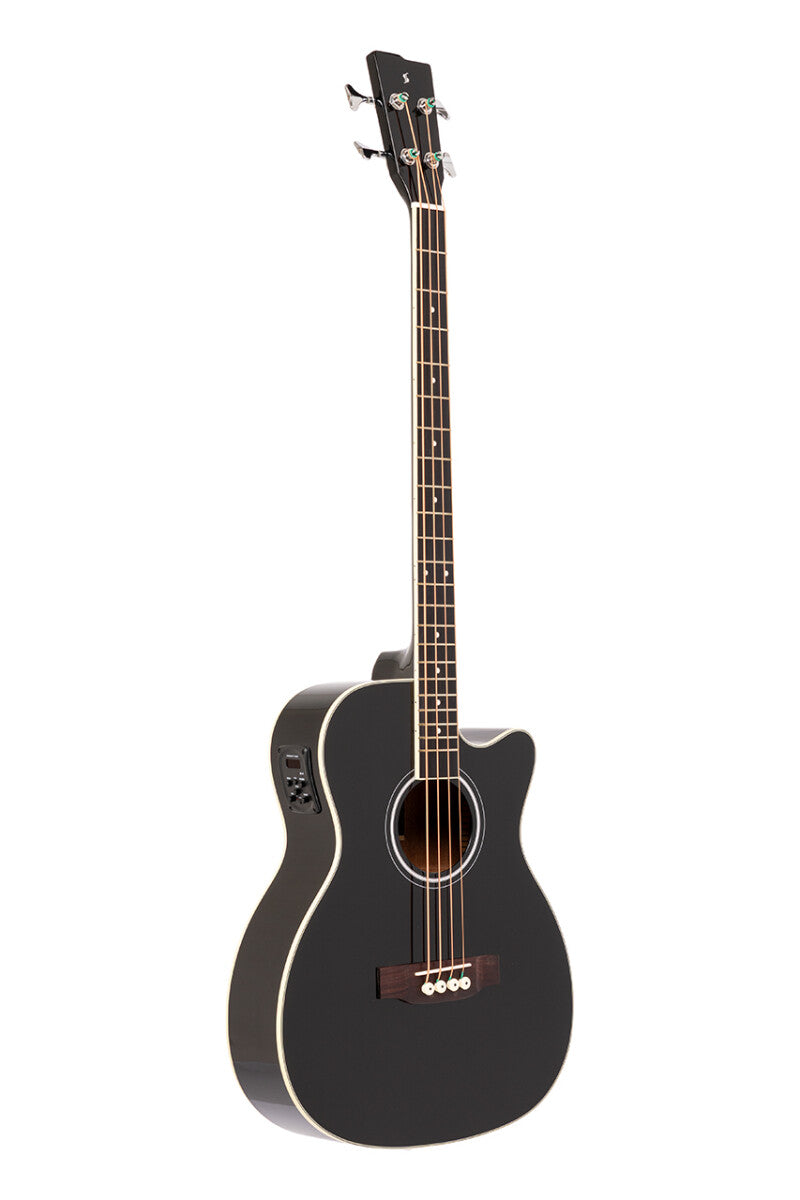 Stagg SA40BASS ACE-BK westerngitaar Zwart   finish: Hoogglans