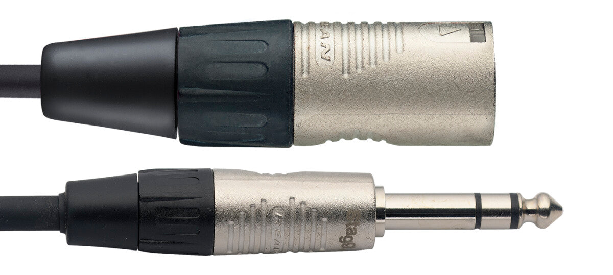 Stagg NAC1PSXMR n-Serie audiokabel, jack/XLR (m/m), symmetrisch, 1 m