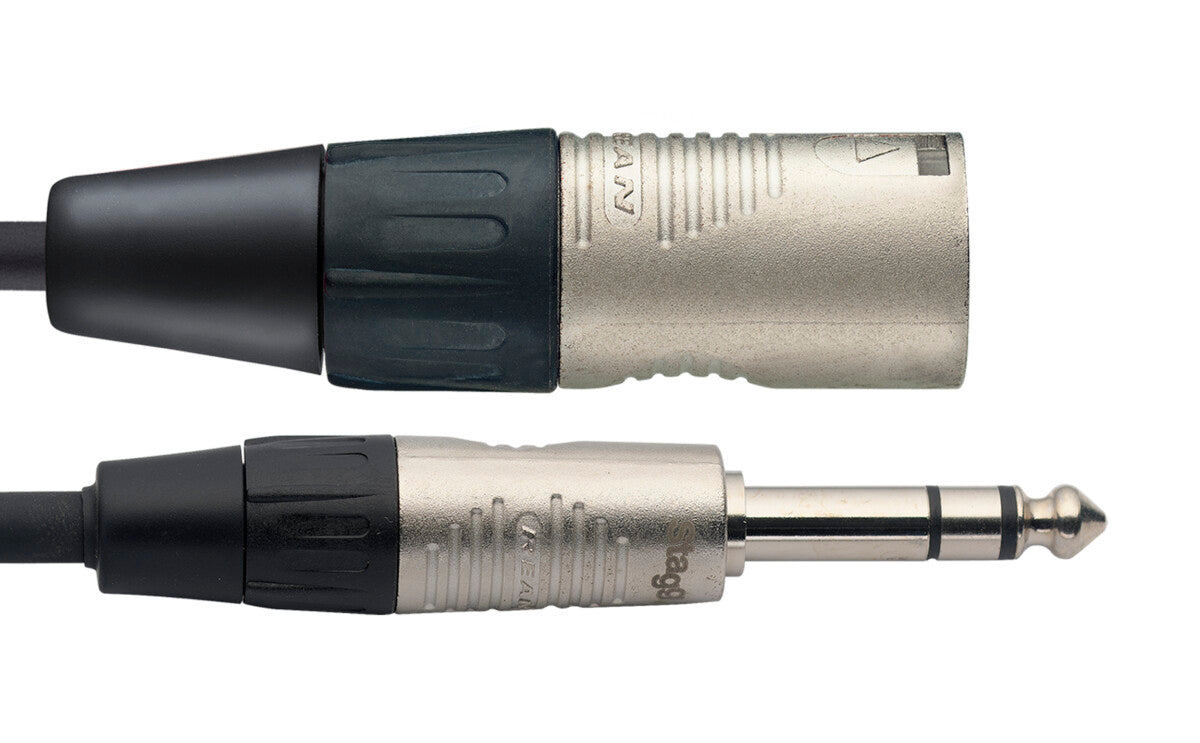 Stagg NAC3PSXMR n-Serie audiokabel, jack/XLR (m/m), symmetrisch, 3 m