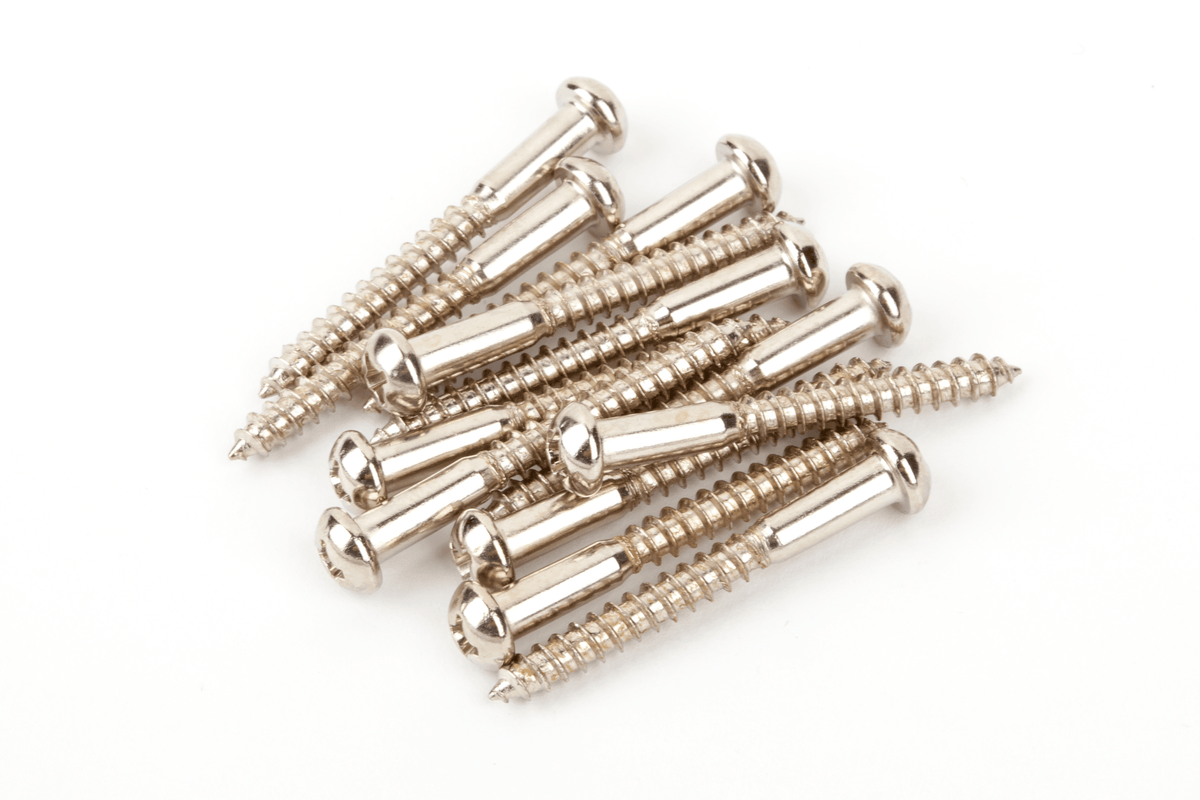 Fender 0016170049 Vintage Stratocaster Brugmontageschroeven Nikkel #6 x 1-1/4 Inch Set van 12