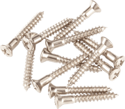 Fender 0016188049 Montageschroeven voor Strap Buttons 6 x 1 Ovale Kop Chroom 12 Stuks