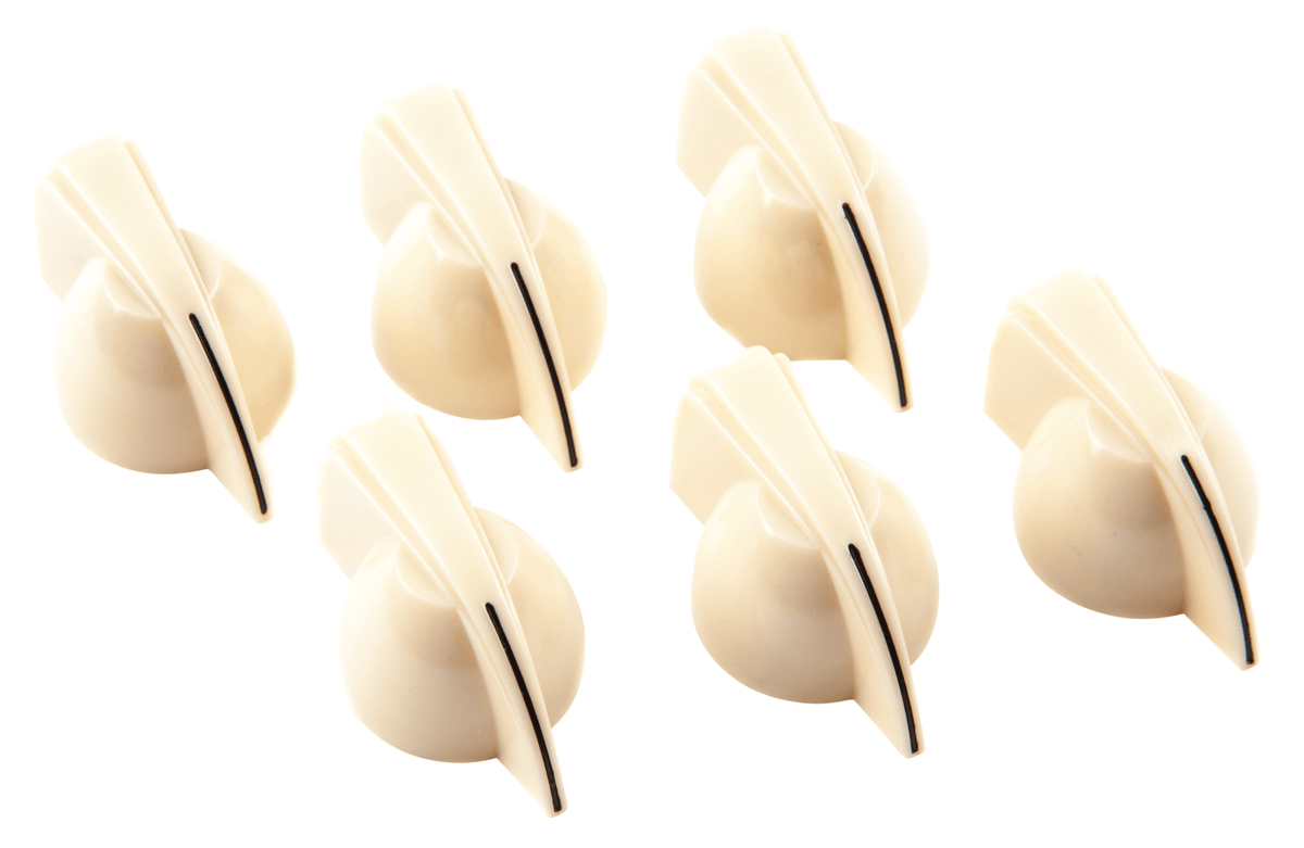 Fender 0058164049 Chicken Head versterkerknoppen crème set van 6
